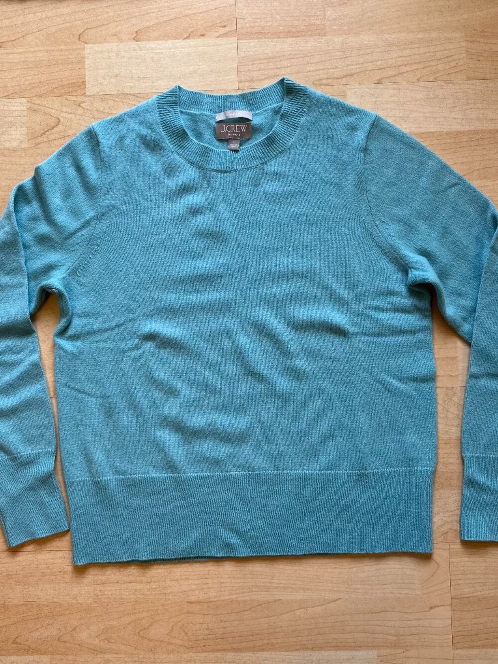 J.Crew Cashmere classic-fit crewneck sweater size S - Dusty Teal